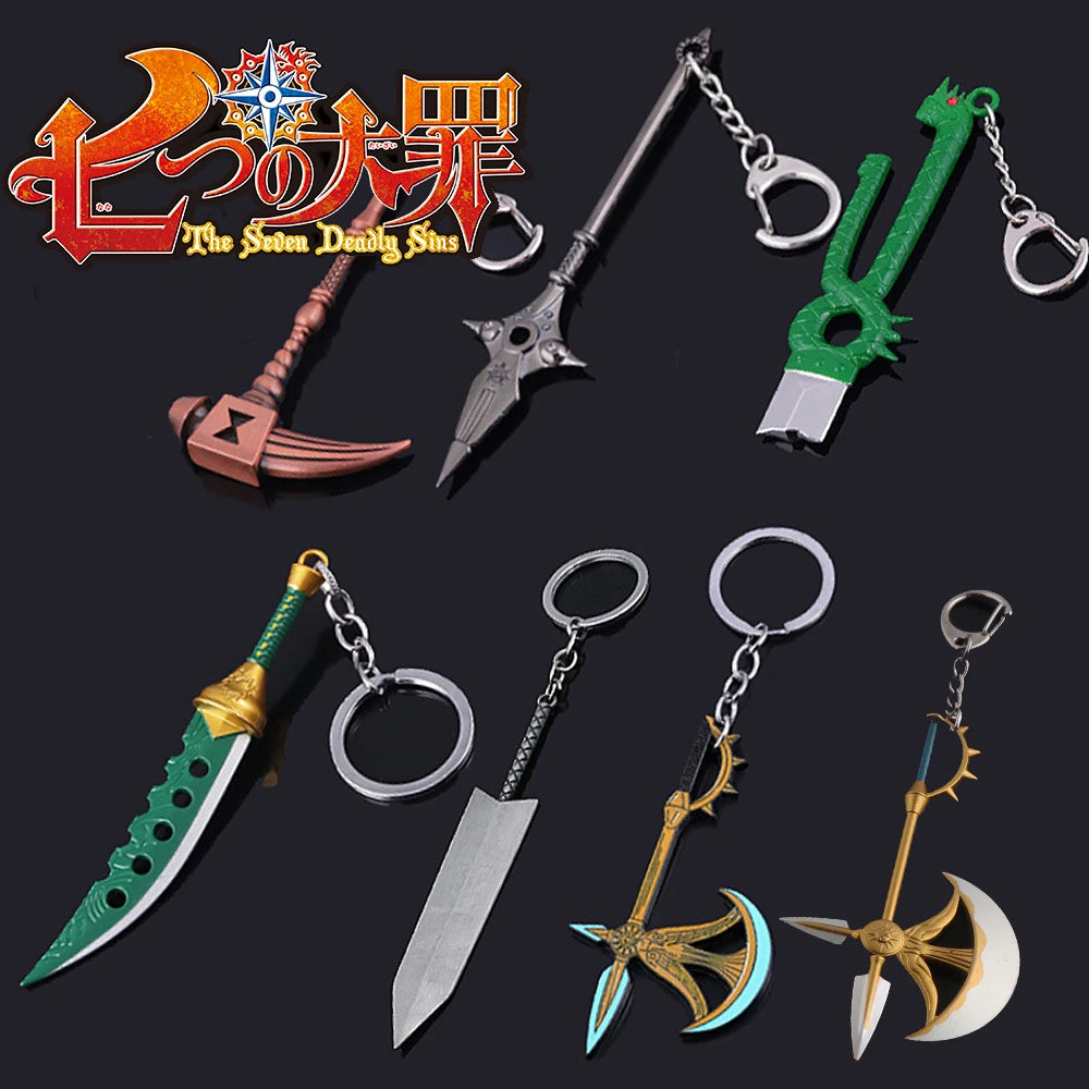 Seven Deadly Sins Weapon Keychains