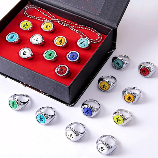 Naruto Akatsuki Rings 10pcs Box Set