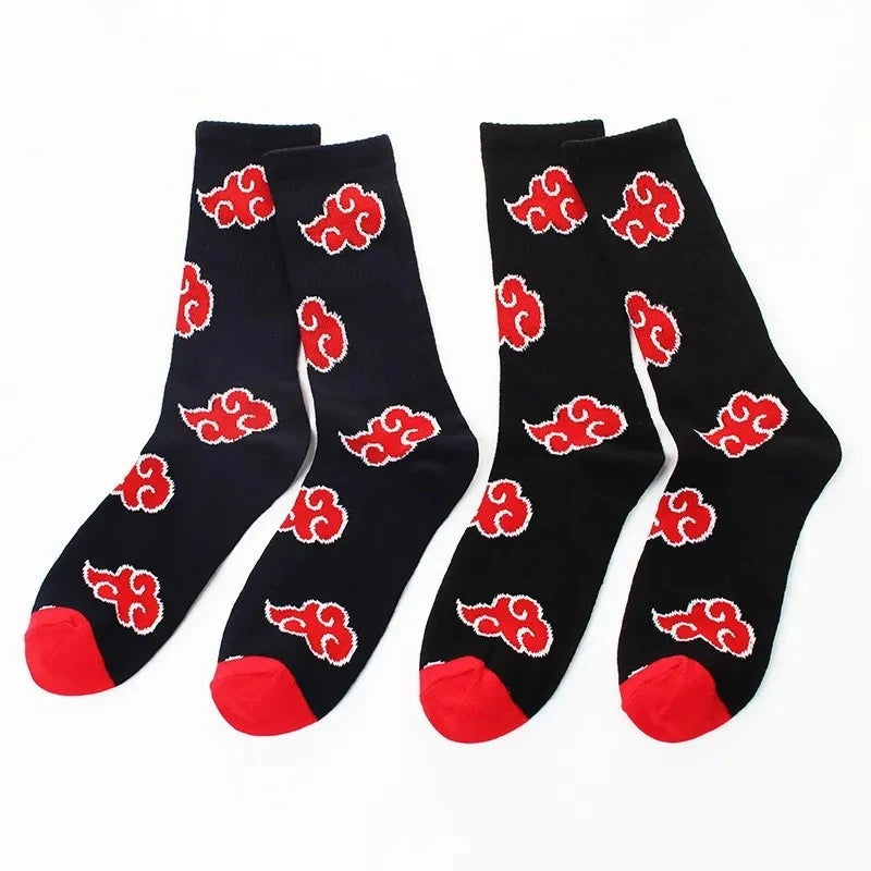 Naruto Akatsuki Red Cloud Socks