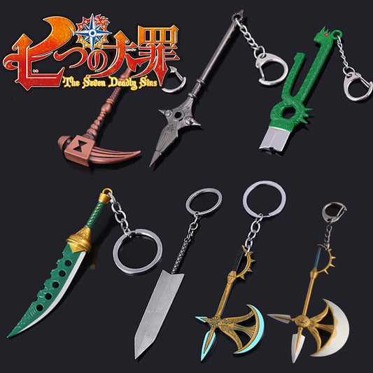 Seven Deadly Sins Weapon Keychains