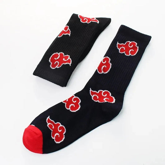 Naruto Akatsuki Red Cloud Socks